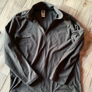 North Face dark grey half zip fleece